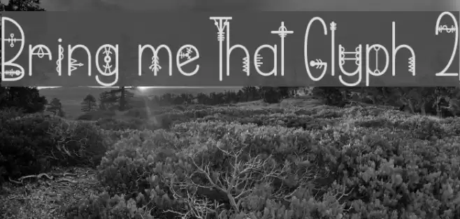 Bring me That Glyph 2 Font examples