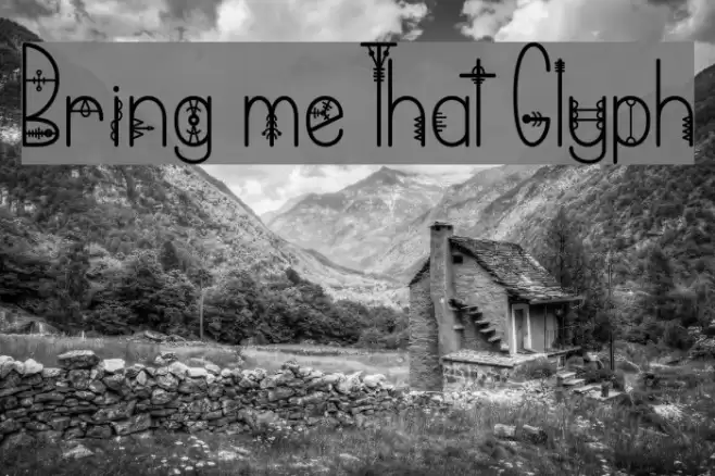 Bring me That Glyph Font examples