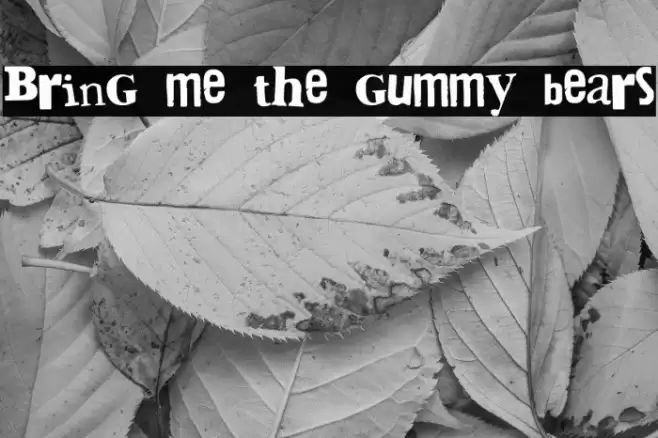 Bring me the gummy bears Font examples