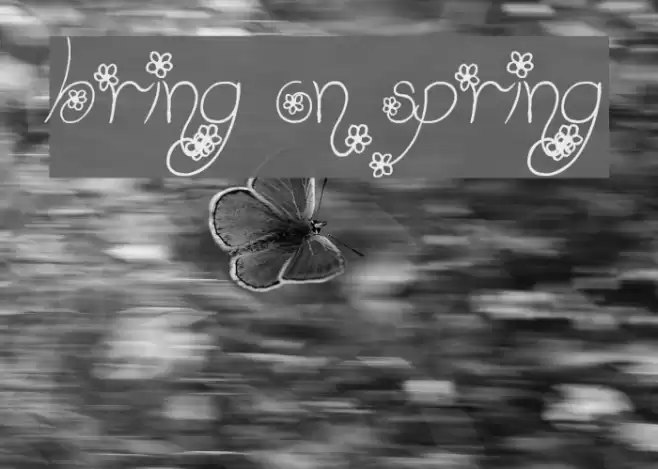 Bring on Spring Font examples