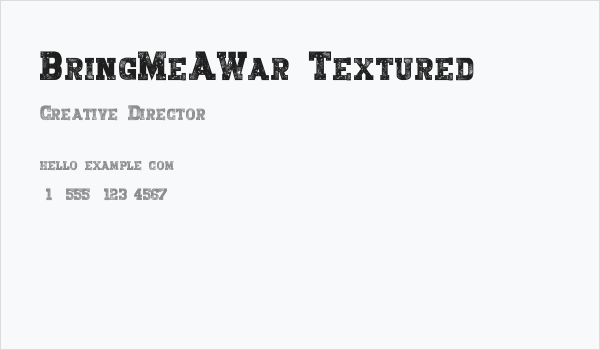 BringMeAWar_Textured Business Card