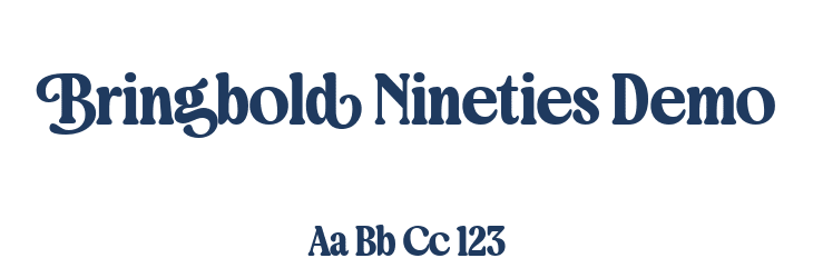 Bringbold Nineties Demo Font Preview