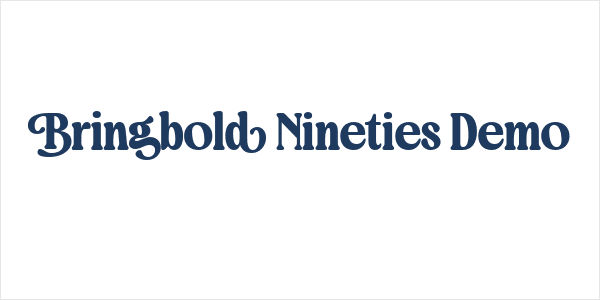 Bringbold Nineties Demo Logo