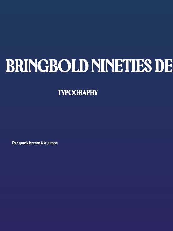 Bringbold Nineties Demo Poster