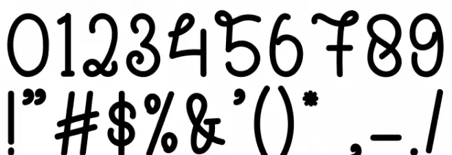 Bringing Back Font OTHER CHARS