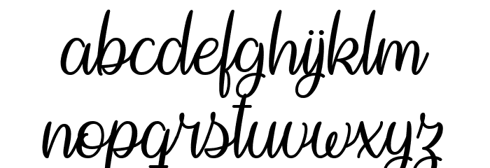 Bringing on the Heartbreak Reg Font LOWERCASE