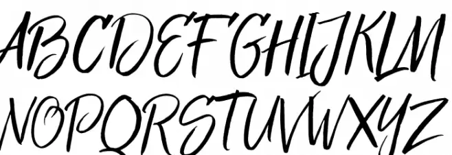 Bringshoot Font UPPERCASE