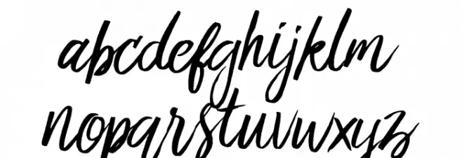 Bringshoot Schriftart Kleinbuchstaben