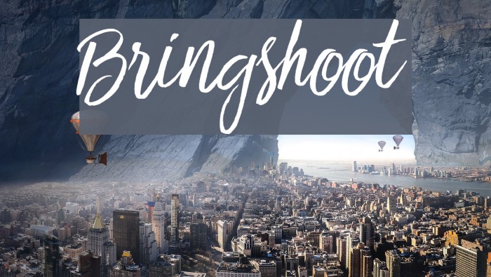 Bringshoot Font examples