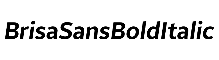 Brisa Sans Bold Italic  免费字体下载