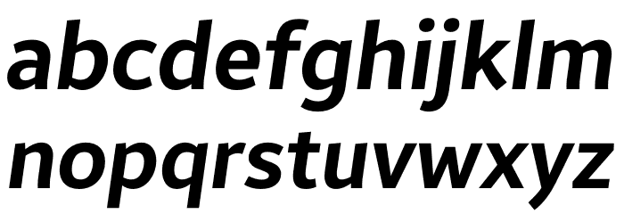 Brisa Sans Bold Italic Font LOWERCASE