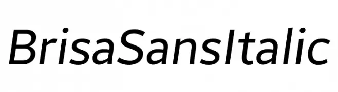 Brisa Sans Italic  免费字体下载