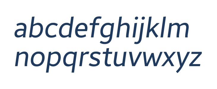 Brisa Sans Italic Lowercase