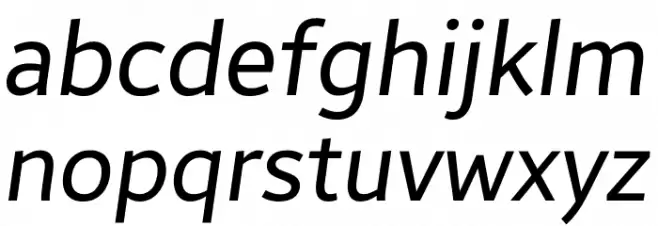 Brisa Sans Italic Font LOWERCASE