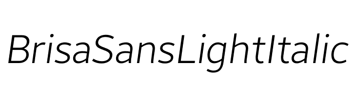 Brisa Sans Light Italic  Fuentes Gratis Descargar