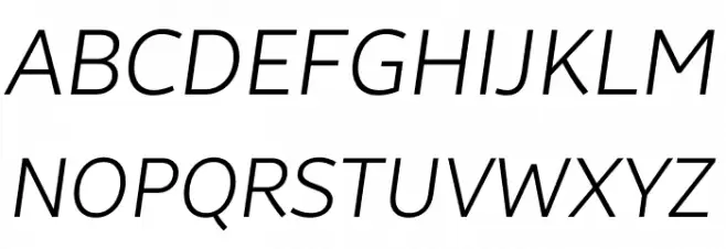 Brisa Sans Light Italic Caratteri MAIUSCOLE