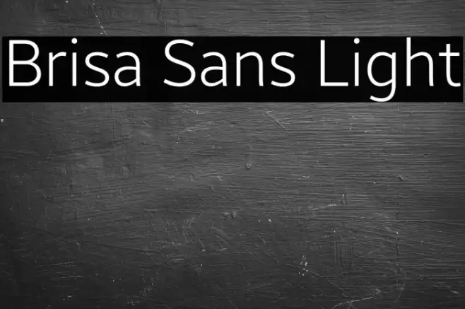Brisa Sans Light Font examples