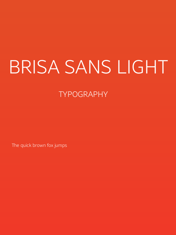 Brisa Sans Light Poster