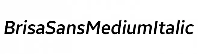 Brisa Sans Medium Italic  免费字体下载