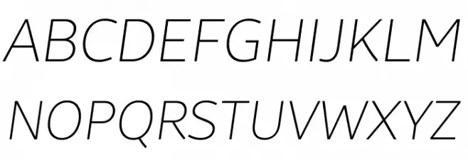 Brisa Sans Thin Italic Fuentes MAYÚSCULAS