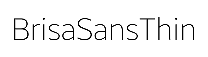 Brisa Sans Thin  Frei Schriftart Herunterladen