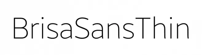 Brisa Sans Thin  免费字体下载