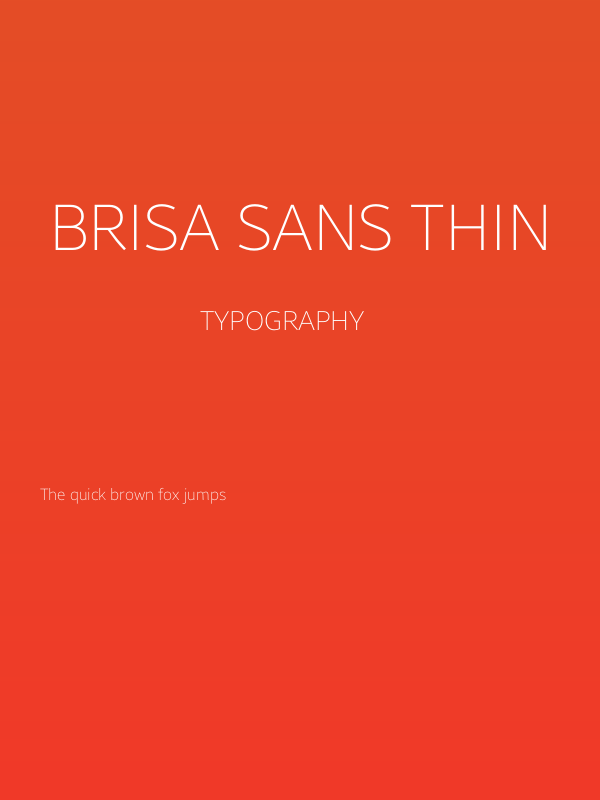 Brisa Sans Thin Poster