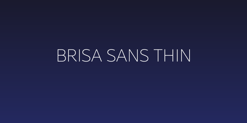 Brisa Sans Thin Social Header