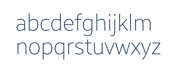Brisa Sans Thin Lowercase