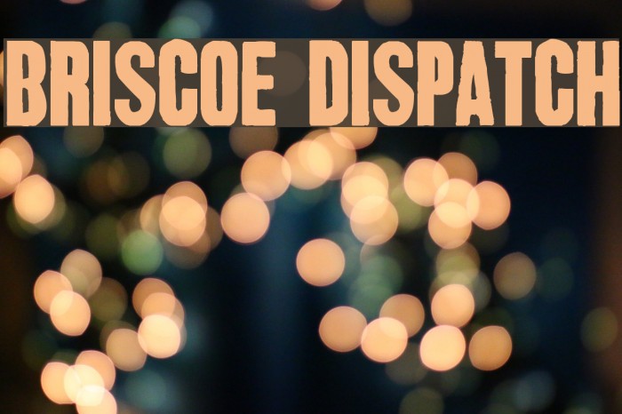 Briscoe Dispatch Font examples