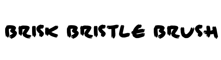 Brisk Bristle Brush  フリーフォントのダウンロード