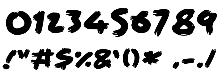 Brisk Bristle Brush Font OTHER CHARS