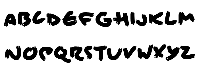 Brisk Bristle Brush Font LOWERCASE