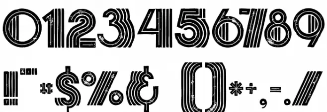 Brisk Inline Grunge Font OTHER CHARS