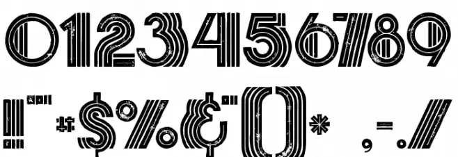 Brisk Inline Grunge Font OTHER CHARS