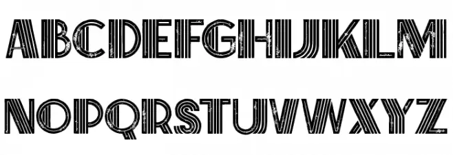 Brisk Inline Grunge Polices MAJUSCULES