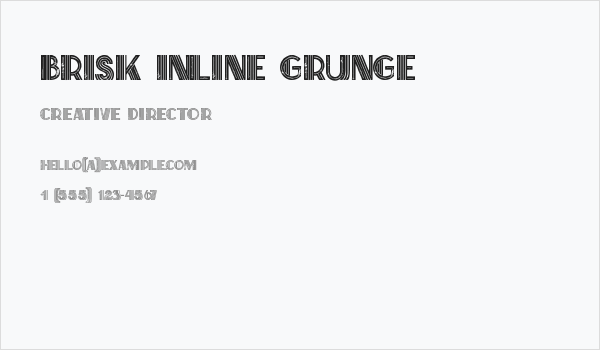 Brisk Inline Grunge Business Card