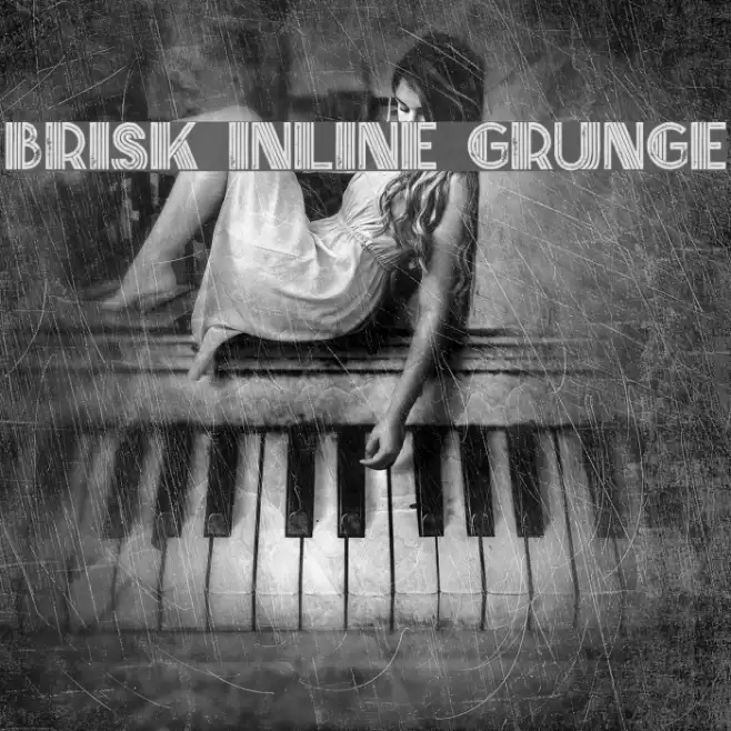 Brisk Inline Grunge Font examples