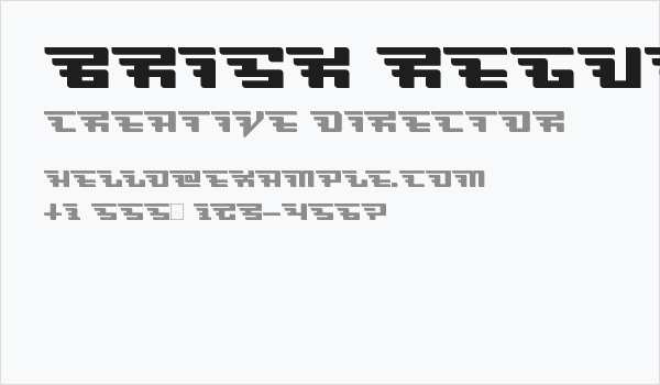 Brisk Regular Business Card