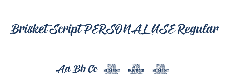 Brisket Script PERSONAL USE Regular Font Preview