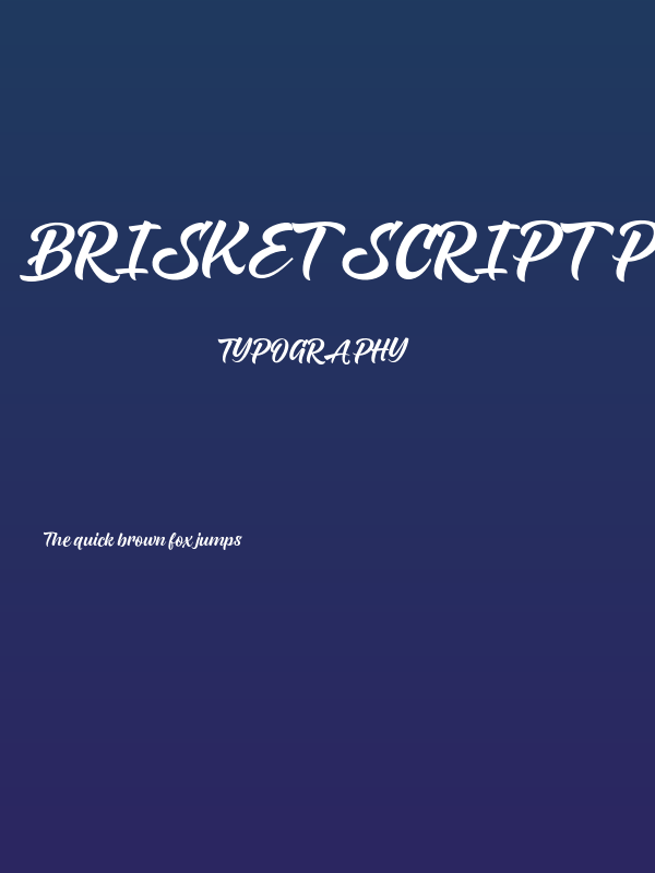 Brisket Script PERSONAL USE Regular Poster