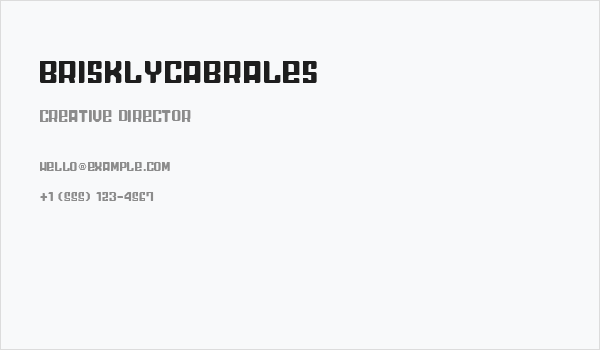 BrisklyCabrales Business Card