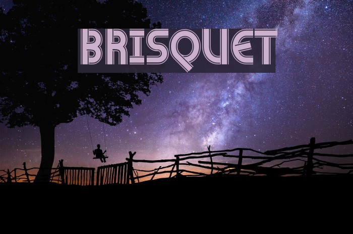 Brisquet Font examples