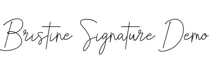 Bristine Signature Demo  Fuentes Gratis Descargar