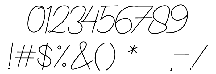 Bristine Signature Demo Font OTHER CHARS