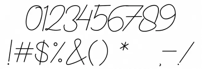 Bristine Signature Demo Font OTHER CHARS