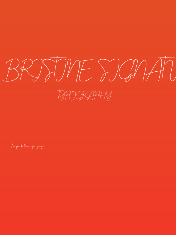 Bristine Signature Demo Poster