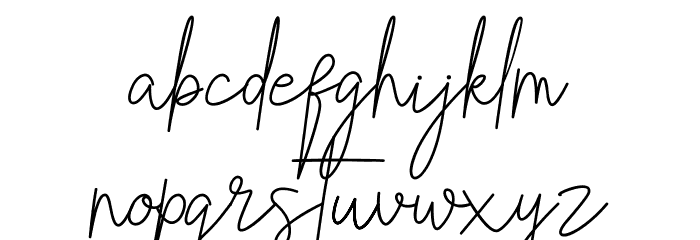 Bristine Signature Demo Font LOWERCASE