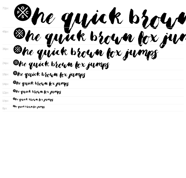 Bristle Brush Script Black Demo Waterfall