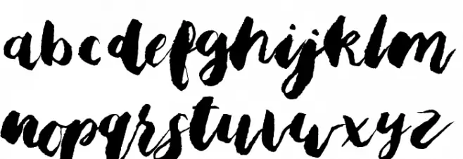 Bristle Brush Script Black Demo フォント 小文字